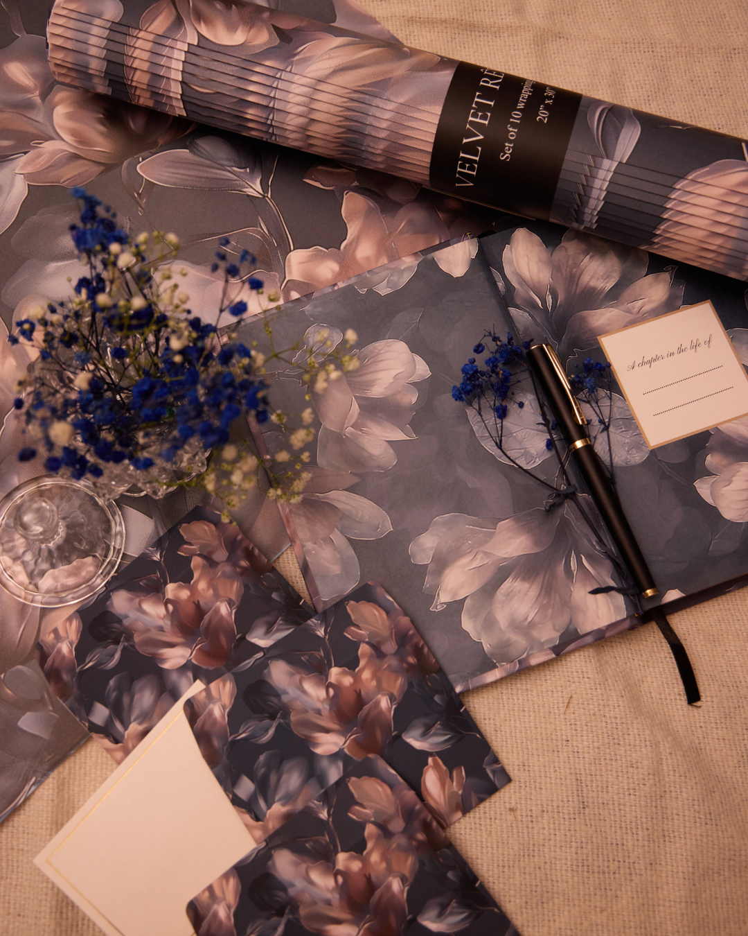 Moonlit Magnolia Wrapping Paper
