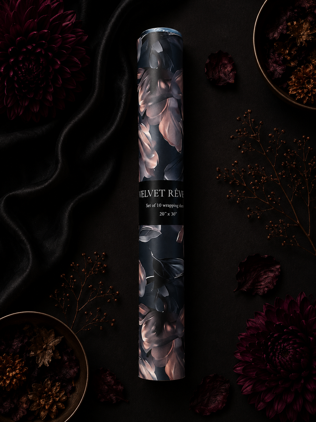 Moonlit Magnolia Wrapping Paper