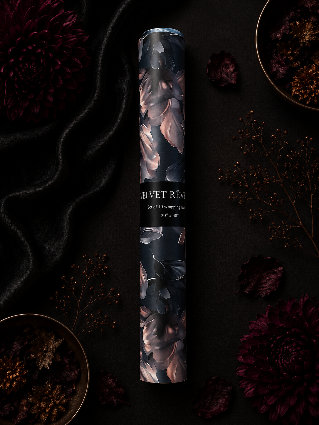 Moonlit Magnolia Wrapping Paper